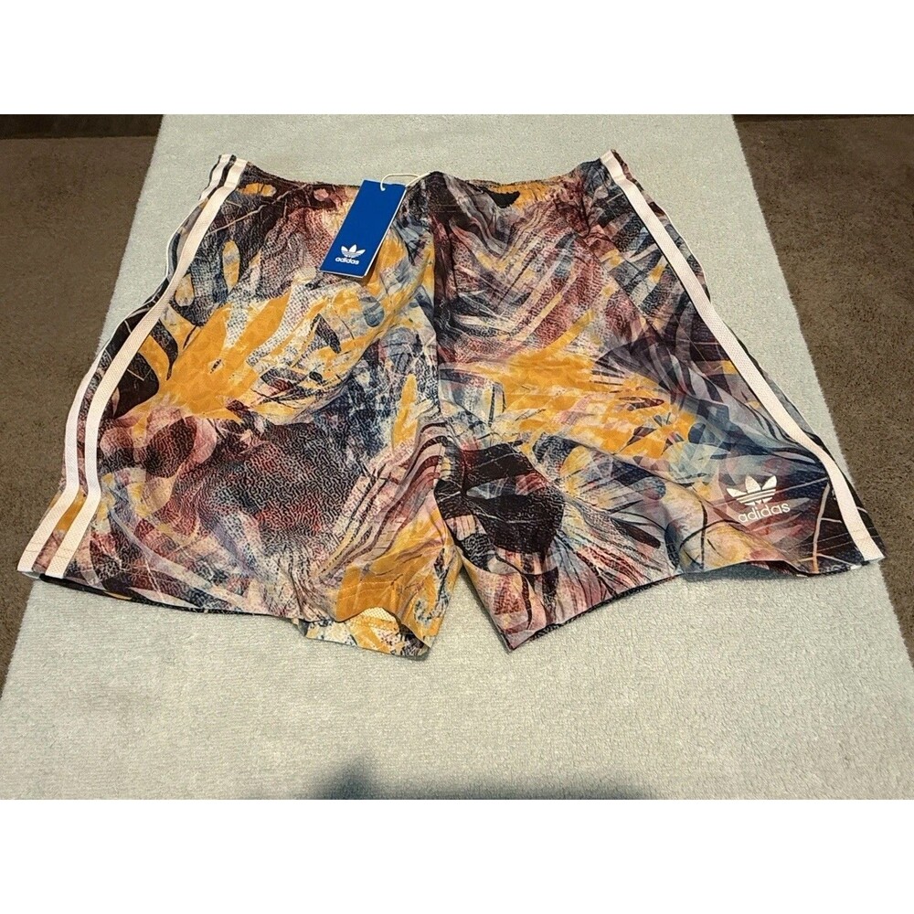 Adidas Originals AOP Swim Shorts Men’s Medium Multicolor Tropical Print NWT